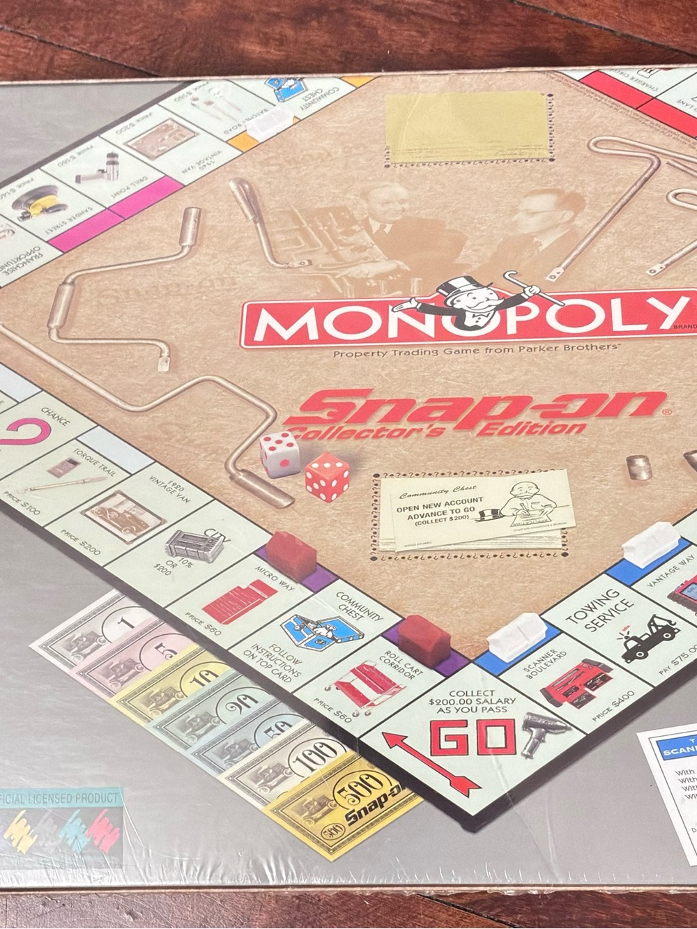 Snap Monopoly Collector's Edition Game Board in Tan and Red